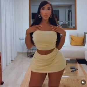 Frankie's Bikinis Butter Yellow Set